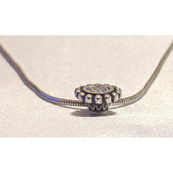 Brighton Petite Twinkle Crystal Silver Plated Pendant Necklace EUC - Picture 4 of 7